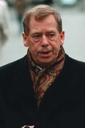 ''Great hero'' &#8230; Vaclav Havel in Prague in October.