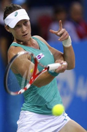 Belt it: Sam Stosur is keen to hit her straps early next year after a positive finish to the 2013 season.