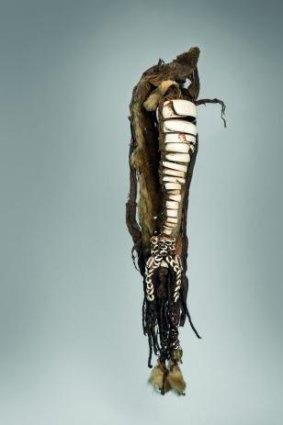 Homicide apron, early to mid 20th century, Papua New Guinea from The University of Queensland Anthropology Museum in <i>Myth + Magic: Art of the Sepik River, Papua New Guinea</i> at the National Gallery of Australia.