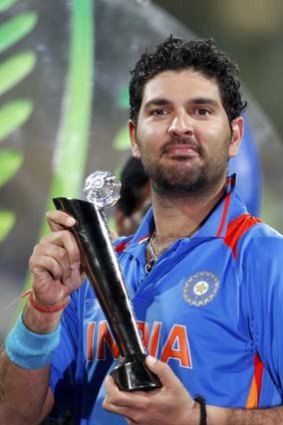 Man of the tournament . . . Yuvraj Singh of India.