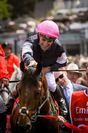 Corey Brown on Rekindling after winning the 2017Melbourne Cup.