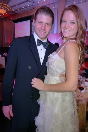 Ginia Rinehart with fiance Ryan Johnston.