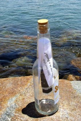 After travelling 15,000 kilometres in 16 months the bottle was discovered by Matthew Elam.