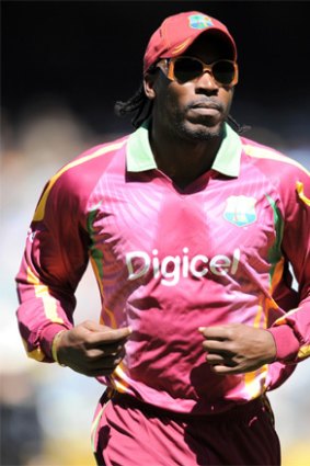 Show me the money: West Indies star Chris Gayle.