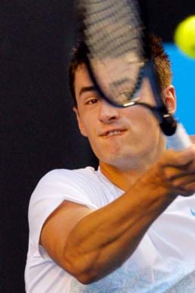 Bernard Tomic turned up in style for his first round match against Leonardo Mayer.