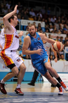 Anthony Petrie pictured playing for the Gold Coast Blaze. The club folded on Wednesday.