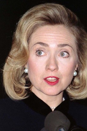 First lady Hillary Clinton in 1996.