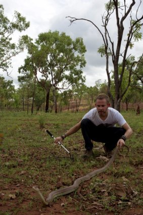 Snakes and bladders: Dominic Monaghan admits his encounters with dangerous animals tap into some of his deepest fears. 