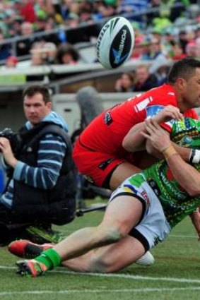 Benji Marshall was one of the Dragons' best in their win over the Raiders on Saturday.