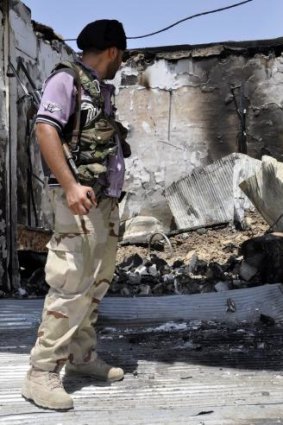 A member of the Iraqi security forces after clashes against ISIL militants.