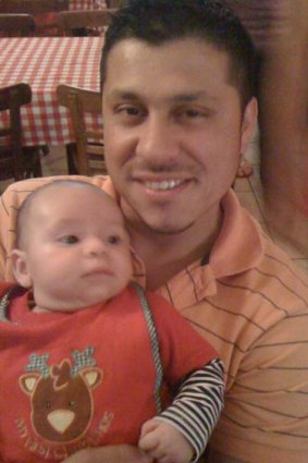 Mr Duque Castillo with his son Dylan.