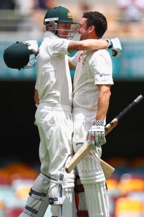 Fightback ... Australia's Ed Cowan and Michael Clarke batted Australia back into the match.