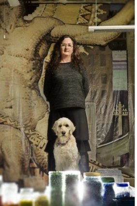 Mosaic artist Helen Bodycomb in her studio at the arts hub complex in Castlemaine.