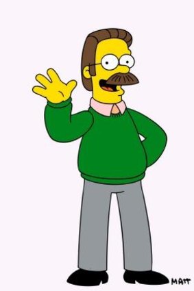 Shearer voices many <i>Simpsons</i> characters, including Ned Flanders.