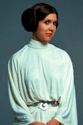 Carrie Fisher as Princess Leia, the role that made her famous.