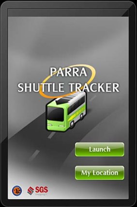 Parramatta Council's shuttle bus GPS tracker.