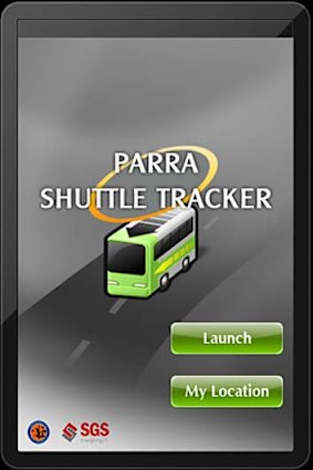 Parramatta Council's shuttle bus GPS tracker.