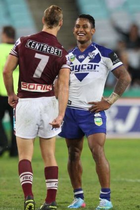 Backed: Ben Barba has had strong support from the Bulldogs and friends such as Manly's Daly Cherry Evans.