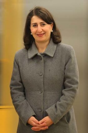 Standing firm: Gladys Berejiklian hopes single-deck trains will carry 1300 people.