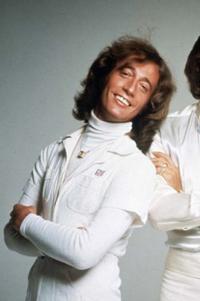 Stayin' Alive ... Robin Gibb pictured with his brothers Barry and Maurice in their disco heyday, when the Bee Gees were the biggest act in the world.