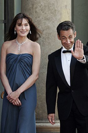 Not here ... Mr Sarkozy with his first lady Carla Bruni. The burqa impinged on "the equality and dignity of the female", he said.