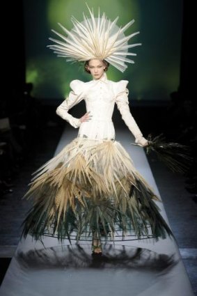 A model wears a creation from Jean Paul Gaultier's spring/summer 2010 collection.