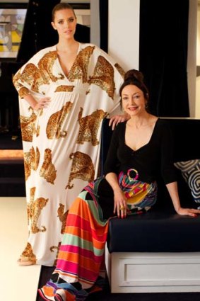 If the customers don't want it, they won't buy it &#8230; Leona Edmiston, right, with a model in one of Edmiston's designs.