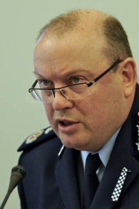 Victoria Police Deputy Commissioner Graham Ashton speaking at the inquiry.