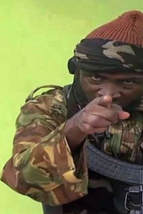 Security threat: A video released by Boko Haram shows a man claiming to be the group's leader Abubakar Shekau.
