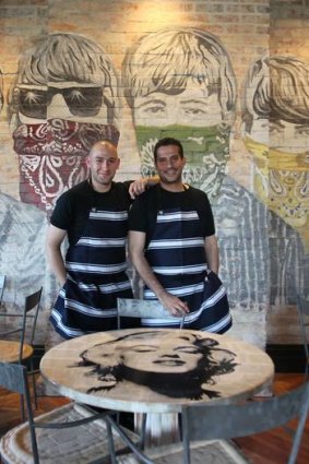 Facelift ... Adam Ivsic and George Diamond in the restaurant area of the newly renovated Newtown Hotel.