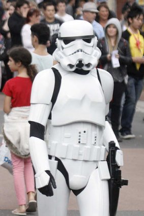 A Storm Trooper patrols Supanova in Melbourne.