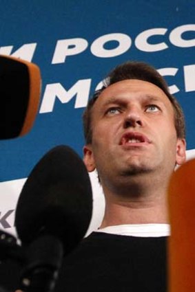 Targeted: Blogger and anti-corruption activist Alexei Navalny ended up in jail.