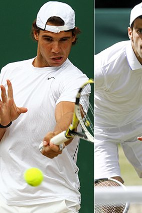 Ready for Wimbledon battle ... Rafael Nadal, left, and Novak Djokovic.