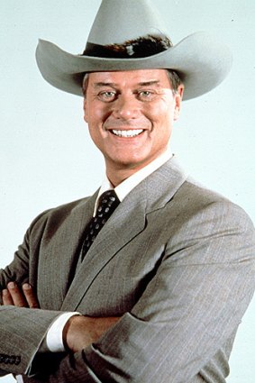 Larry Hagman as J.R. Ewing during his days on the original <i>Dallas</i>.