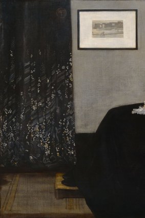 Anna Whistler appears as a puritanical soul encased in aesthetic minimalism in Arrangement in grey and black no. 1 (Portrait of the artist's mother), 1871.