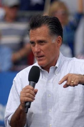 Pointing the finger ... Mitt Romney.