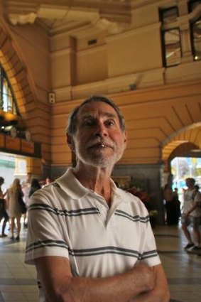 Bob Morrow, pictured at Flinders Street Station, says writing poetry has become a way to understand his place in the world.