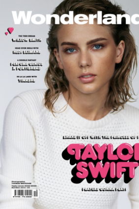 A very different Taylor Swift on <i>Wonderland's</i> December edition cover.