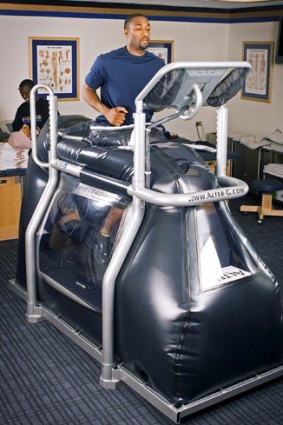Life saver ... the anti-gravity AlterG treadmill costs $80,000.