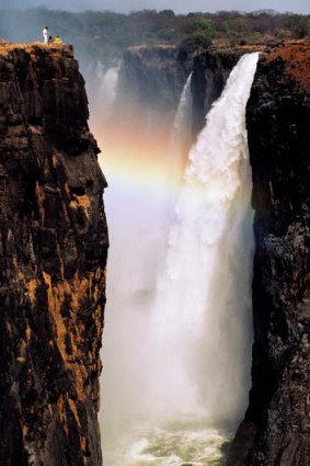 Rugged beauty ... the thunderous Victoria Falls on the Zambezi River.