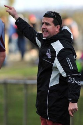 Belconnen United coach Matt Britt hopes injury will improve his coaching, much like it did Aaron Gorrell, pictured, last year.