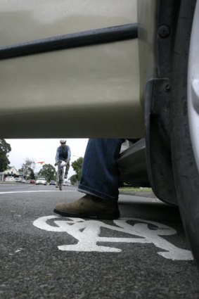 Zoned out ... many so-called cycle lanes are in the door zone of parked cars.