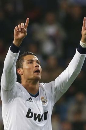 Hat-trick reminder &#8230; Real Madrid striker Cristiano Ronaldo.