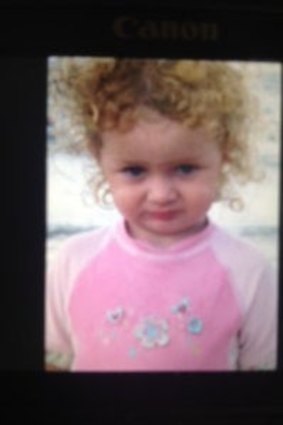 The two-year-old girl taken from a Willowbank home.