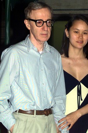 Woody Allen and his wife Soon-Yi, the adopted daughter of Allen's former partner, Mia Farrow.