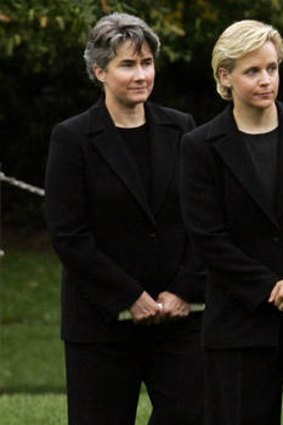 Mary Cheney (right) stands with her long-term partner Heather Poe.