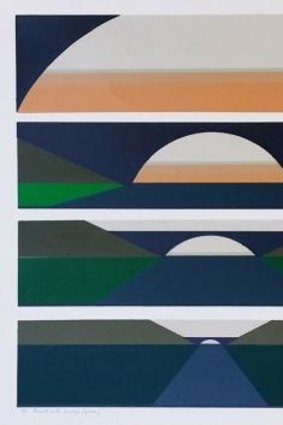 Brigid Cole-Adams' <i>Road with Bridge  (Green)</i>,  1974. 