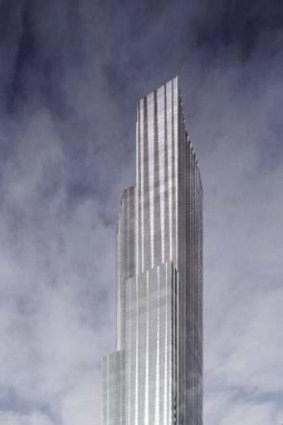 The proposed 77-level CBD tower.