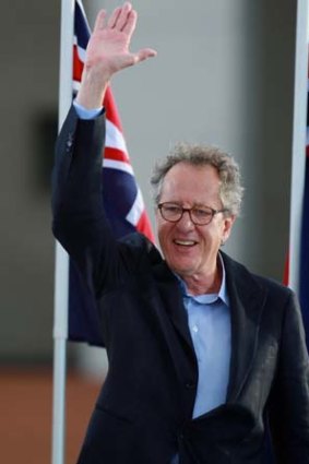"Our guest list is the hot ticket of the weekend, I'm told" ... Geoffrey Rush.