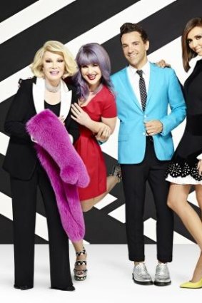 Fashion Police: (from left) the late Joan RIvers, Kelly Osbourne, George Kotsiopoulos and Giuliana Rancic.